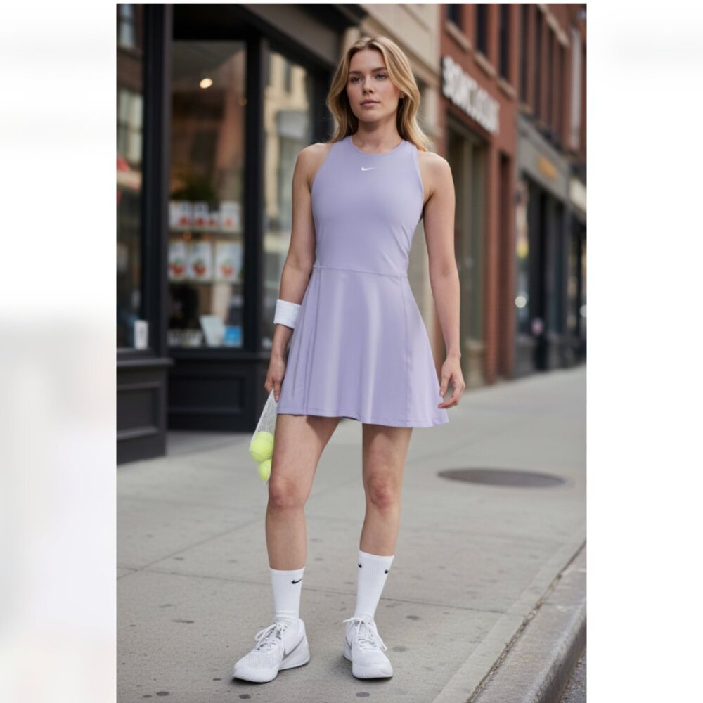NWT Nike Women's Summer Victory Dress - Lilac Large Stretch
